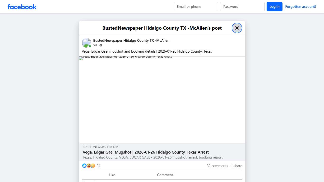 Vega, Edgar... - BustedNewspaper Hidalgo County TX -McAllen Facebook