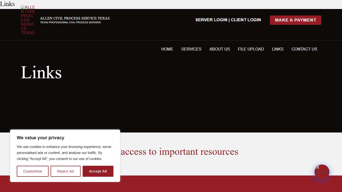 Links – ALLEN CIVIL PROCESS SERVICE TEXAS